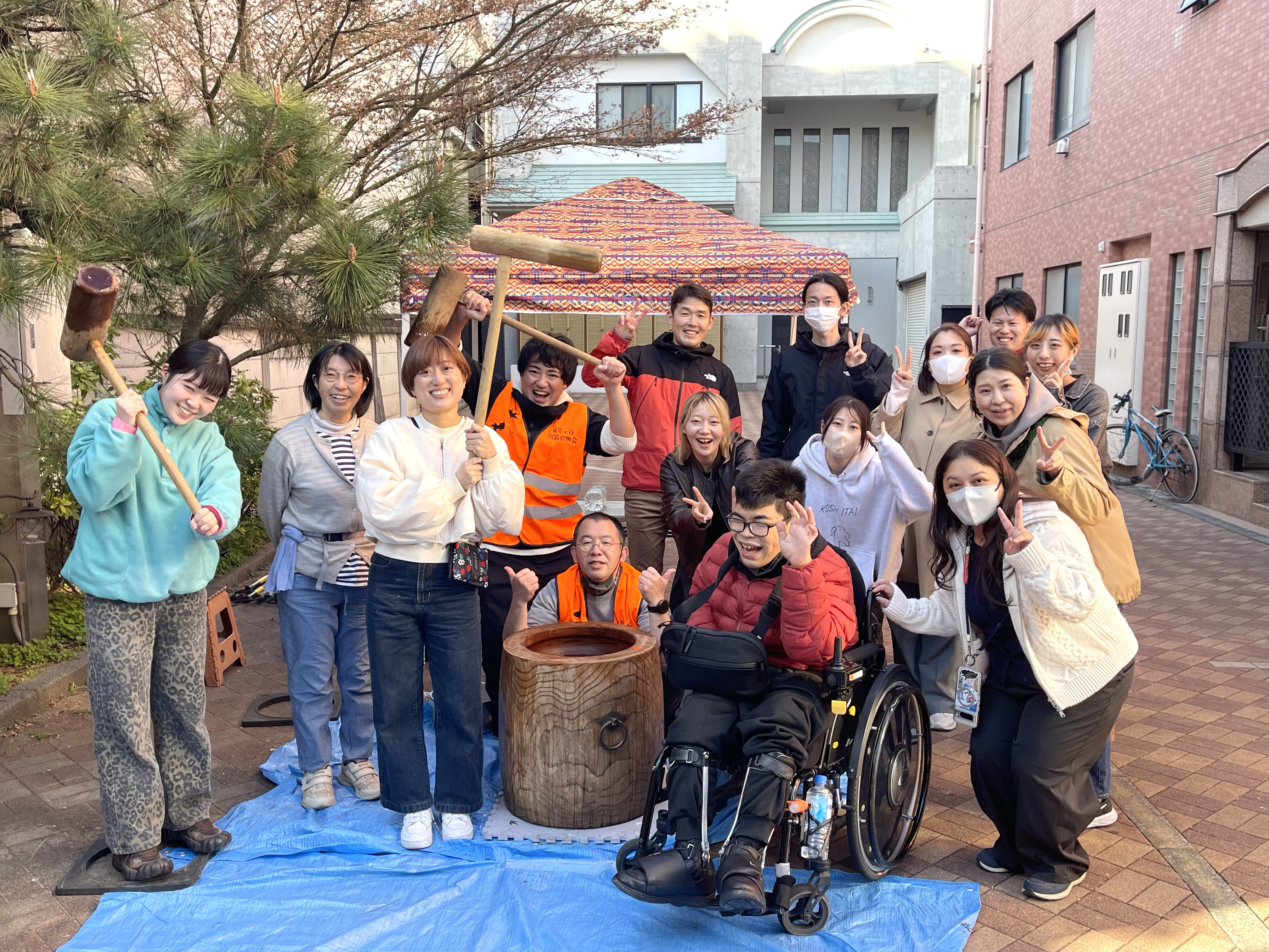 餅つきイベント集合